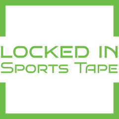 Green pixelated Locked in sports tape text on black background Custom Bundle