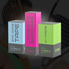 Racket Sports Performance Pack: K-Tape in light blue, pink, neon green