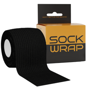 Sock Wrap black sock wrap athletic tape in black and gold box