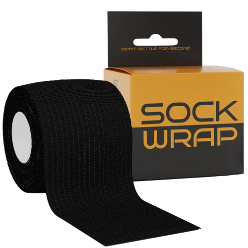 Sock Wrap black sock wrap athletic tape in black and gold box