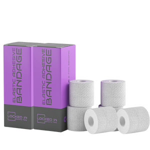 EAB Tape purple and gray boxed elastic adhesive bandage rolls
