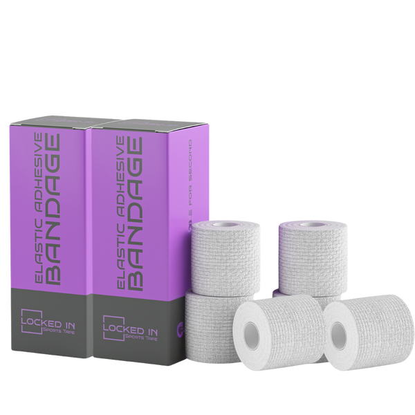 EAB Tape purple and gray boxed elastic adhesive bandage rolls